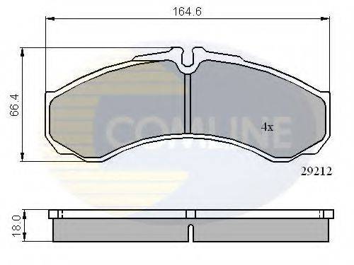 COMLINE CBP0909 Комплект гальмівних колодок, дискове гальмо