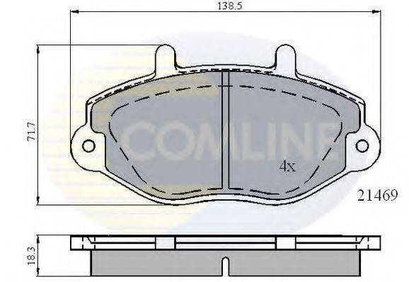 COMLINE CBP0924 Комплект гальмівних колодок, дискове гальмо