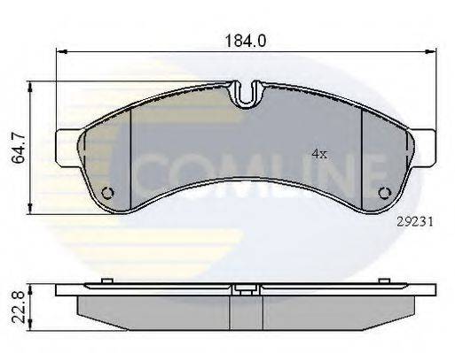 COMLINE CBP01727 Комплект гальмівних колодок, дискове гальмо