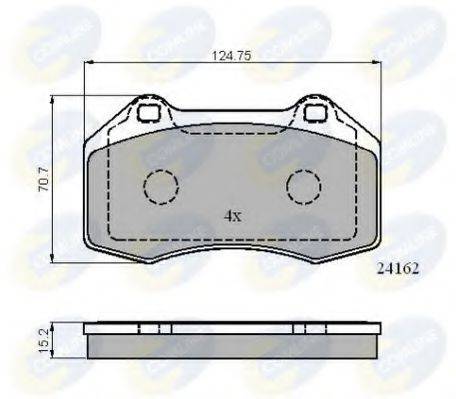 COMLINE CBP01703 Комплект гальмівних колодок, дискове гальмо