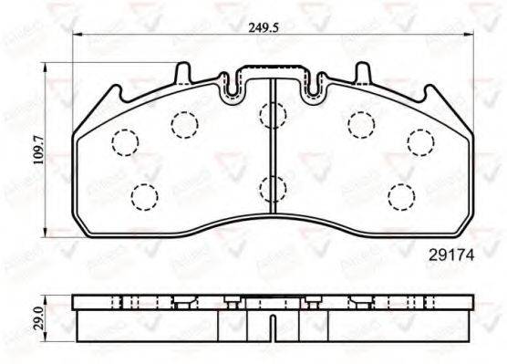 COMLINE ACV078HD Комплект гальмівних колодок, дискове гальмо