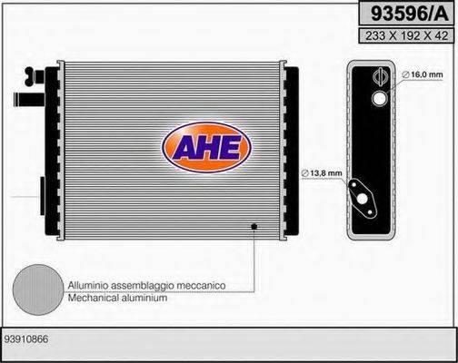 AHE 93596A Теплообмінник, опалення салону