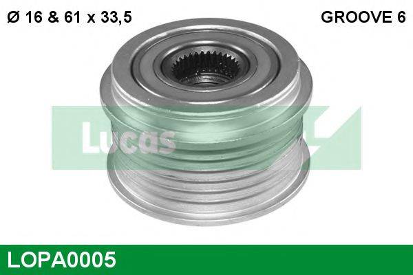 LUCAS ENGINE DRIVE LOPA0005 Механізм вільного ходу генератора