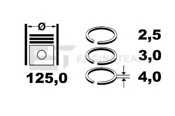 ET ENGINETEAM R1008600 Комплект поршневих кілець