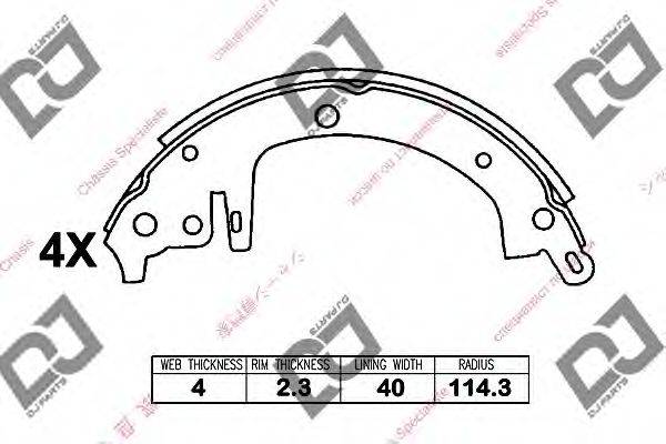 DJ PARTS BS1309 Комплект гальмівних колодок