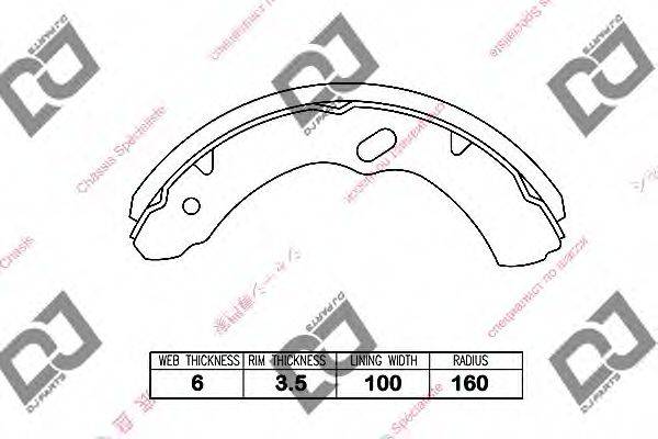 DJ PARTS BS1318 Комплект гальмівних колодок