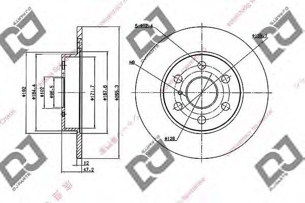 DJ PARTS BD2052 гальмівний диск