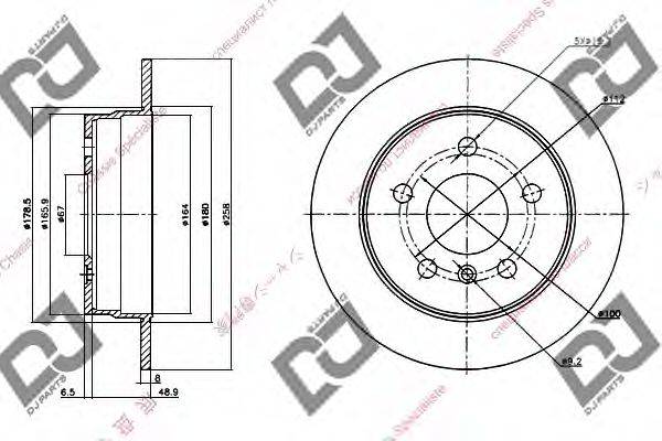DJ PARTS BD1302 гальмівний диск