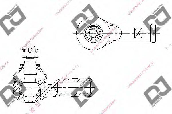 DJ PARTS DE1170 Наконечник поперечної кермової тяги