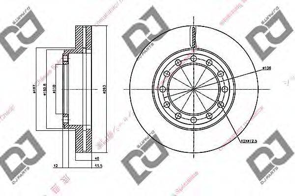 DJ PARTS BD2103 гальмівний диск