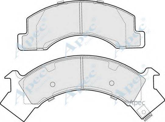 APEC BRAKING PAD1054 Комплект гальмівних колодок, дискове гальмо