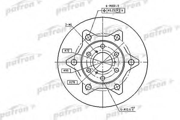 PATRON PBD1758 гальмівний диск
