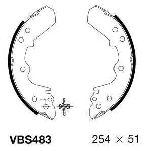 MOTAQUIP VBS483 Комплект гальмівних колодок