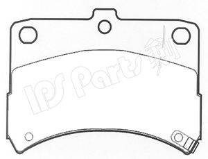 IPS PARTS IBD1603 Комплект гальмівних колодок, дискове гальмо