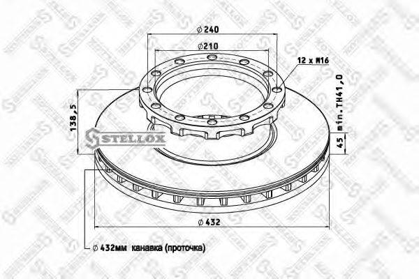 STELLOX 8500742SX гальмівний диск
