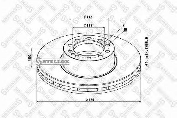 STELLOX 8500803SX гальмівний диск