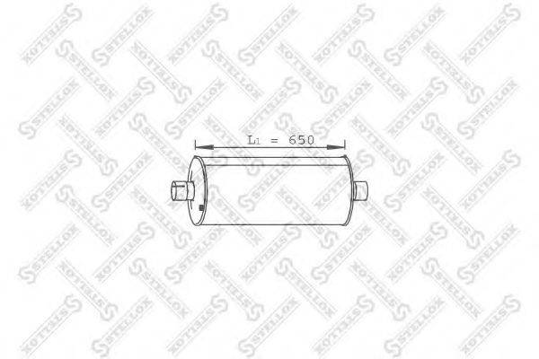 STELLOX 8203077SX Середній/кінцевий глушник ОГ