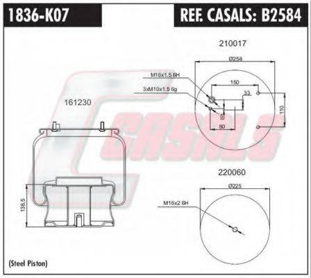 CASALS B2584 Кожух пневматичної ресори