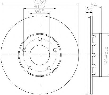 HELLA PAGID 8DD355115441 гальмівний диск