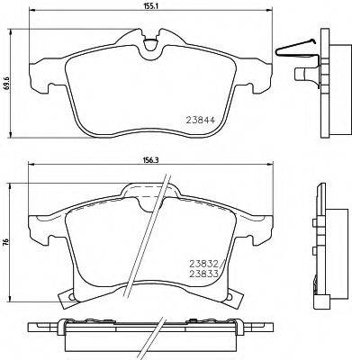 HELLA PAGID 8DB355009221 Комплект гальмівних колодок, дискове гальмо