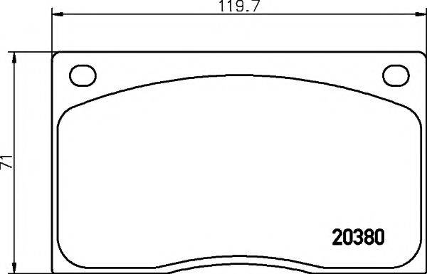 HELLA PAGID 8DB355009611 Комплект гальмівних колодок, дискове гальмо