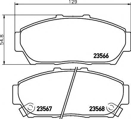HELLA PAGID 8DB355009981 Комплект гальмівних колодок, дискове гальмо