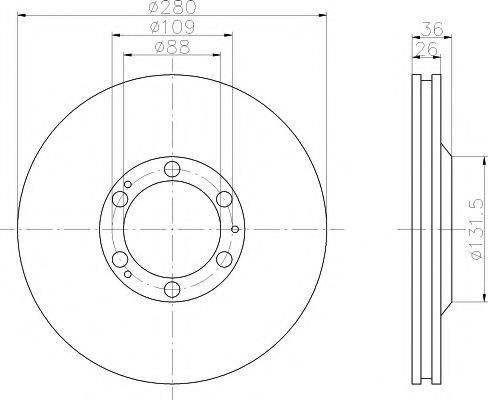 HELLA PAGID 8DD355104721 гальмівний диск
