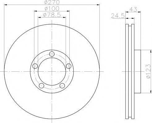 HELLA PAGID 8DD355105641 гальмівний диск