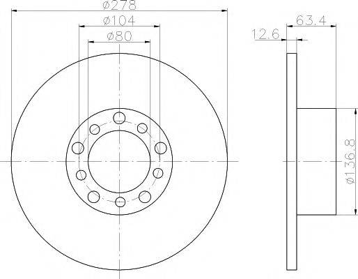 HELLA PAGID 8DD355100071 гальмівний диск