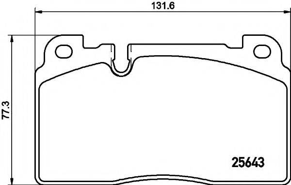 HELLA PAGID 8DB355021331 Комплект гальмівних колодок, дискове гальмо