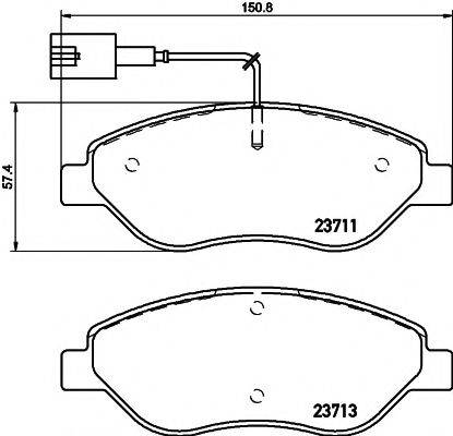HELLA PAGID 8DB355020561 Комплект гальмівних колодок, дискове гальмо