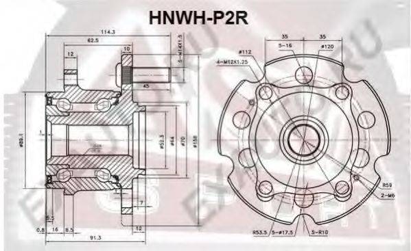 ASVA HNWHP2R Маточина колеса