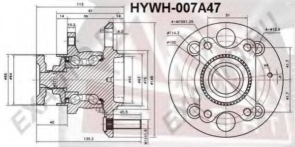 ASVA HYWH007A47 Маточина колеса