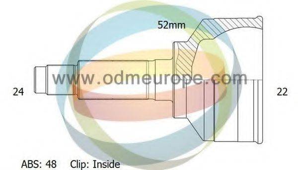 ODM-MULTIPARTS 12310566 Шарнірний комплект, приводний вал