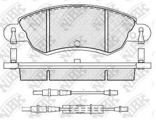 NIBK PN0183W Комплект гальмівних колодок, дискове гальмо