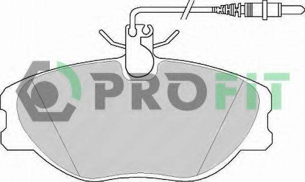PROFIT 50001000 Комплект гальмівних колодок, дискове гальмо