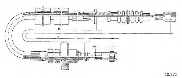 CABOR 18275 Трос, управління зчепленням