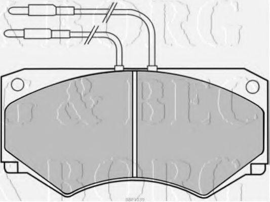 BORG & BECK BBP1039 Комплект гальмівних колодок, дискове гальмо