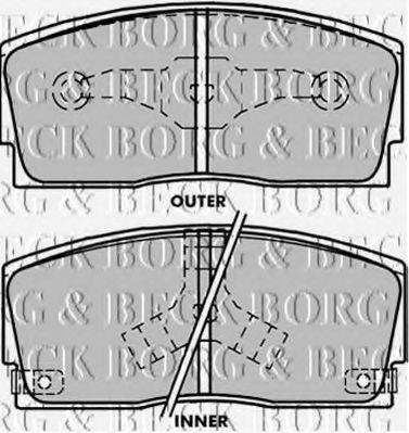 BORG & BECK BBP1241 Комплект гальмівних колодок, дискове гальмо