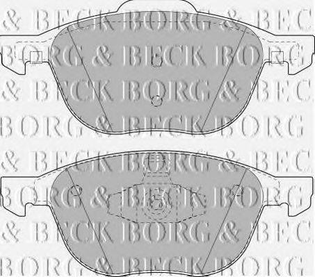 BORG & BECK BBP1864 Комплект гальмівних колодок, дискове гальмо
