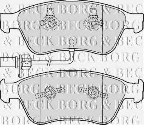 BORG & BECK BBP2111 Комплект гальмівних колодок, дискове гальмо