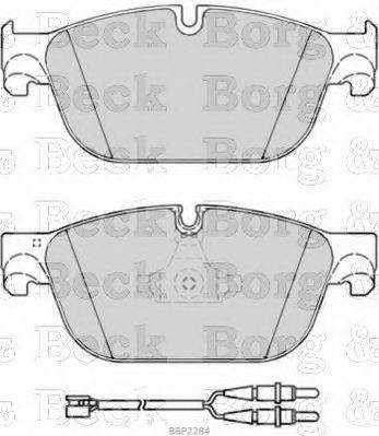 BORG & BECK BBP2284 Комплект гальмівних колодок, дискове гальмо