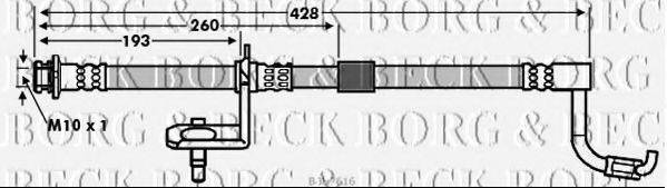 BORG & BECK BBH7616 Гальмівний шланг