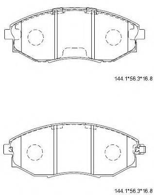 ASIMCO KD3735 Комплект гальмівних колодок, дискове гальмо