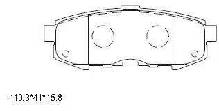 ASIMCO KD3759 Комплект гальмівних колодок, дискове гальмо