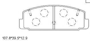 ASIMCO KD3791 Комплект гальмівних колодок, дискове гальмо