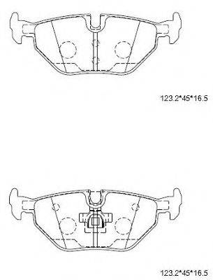 ASIMCO KD6793 Комплект гальмівних колодок, дискове гальмо
