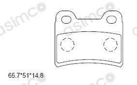 ASIMCO KD9736 Комплект гальмівних колодок, дискове гальмо