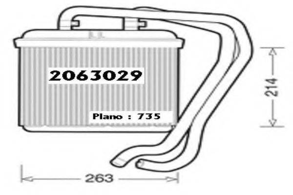 ORDONEZ 2063029 Теплообмінник, опалення салону