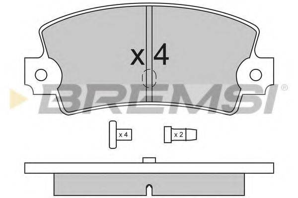 BREMSI BP2114 Комплект гальмівних колодок, дискове гальмо